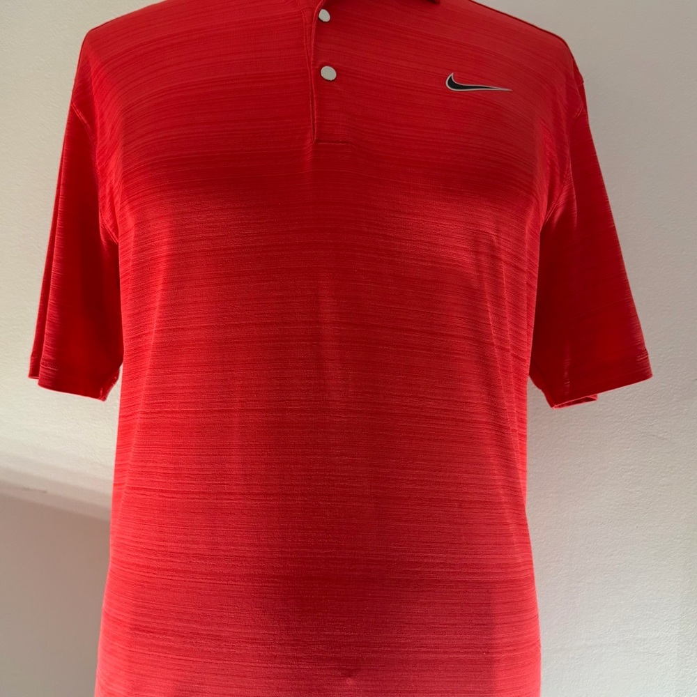 Nike Men's Tiger Woods collection Vibrant Red Polo Shirt